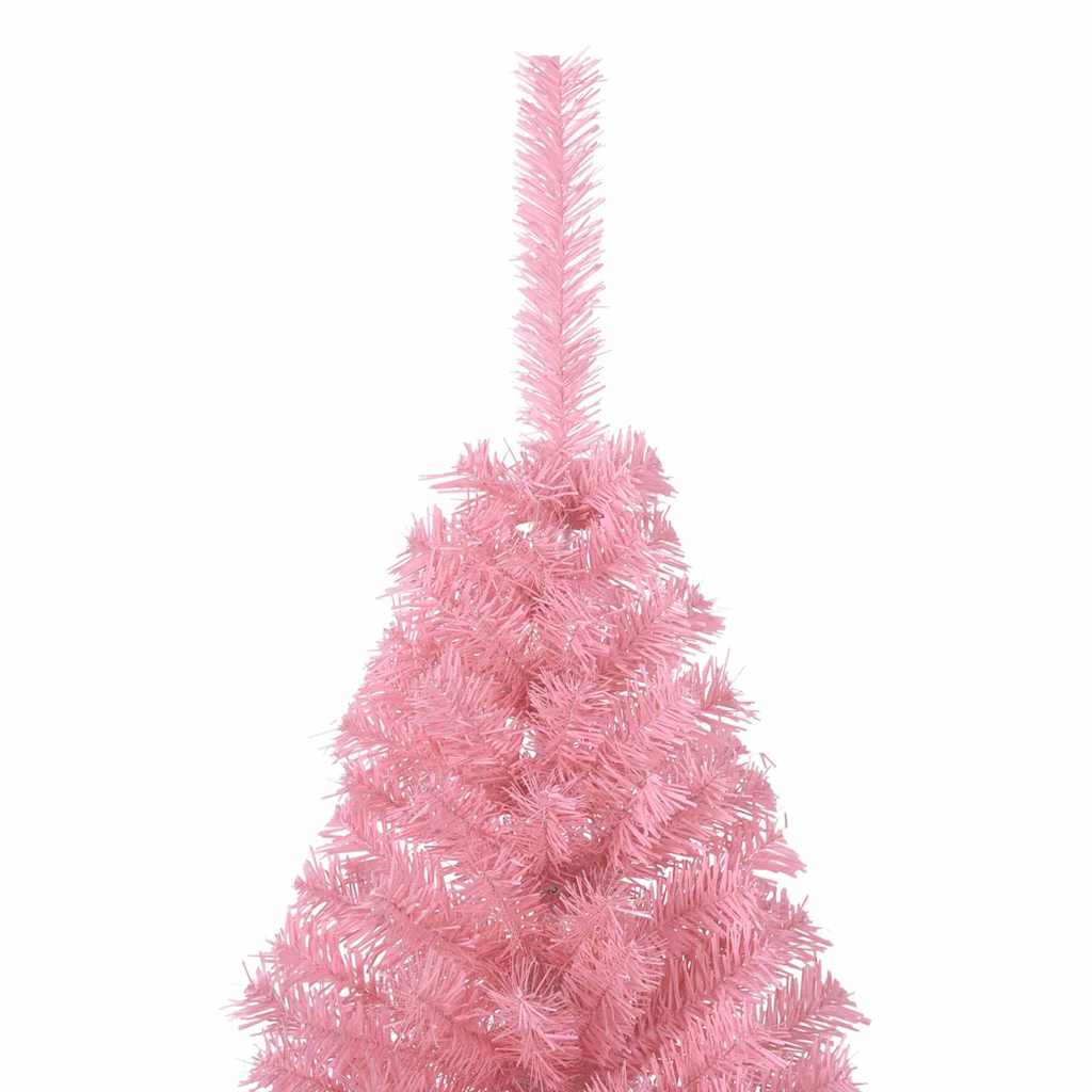 Artificial Pre-lit Christmas Tree with 150 LEDs Pink 150 cm PVC