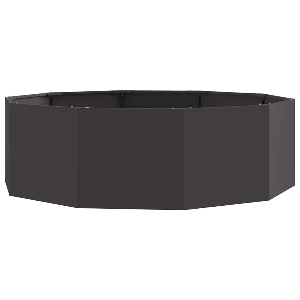 Planter Black 120 x 120 x 35 cm Steel
