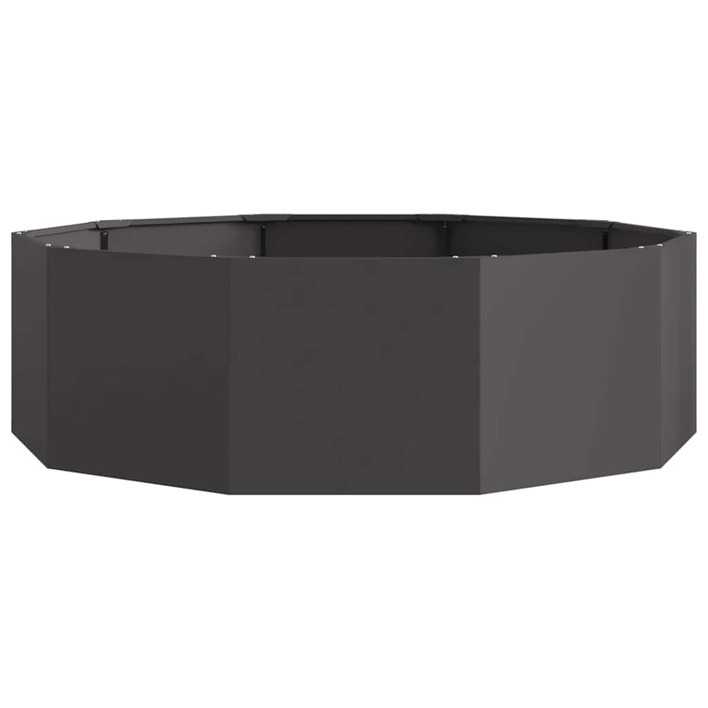 Planter Black 120 x 120 x 35 cm Steel