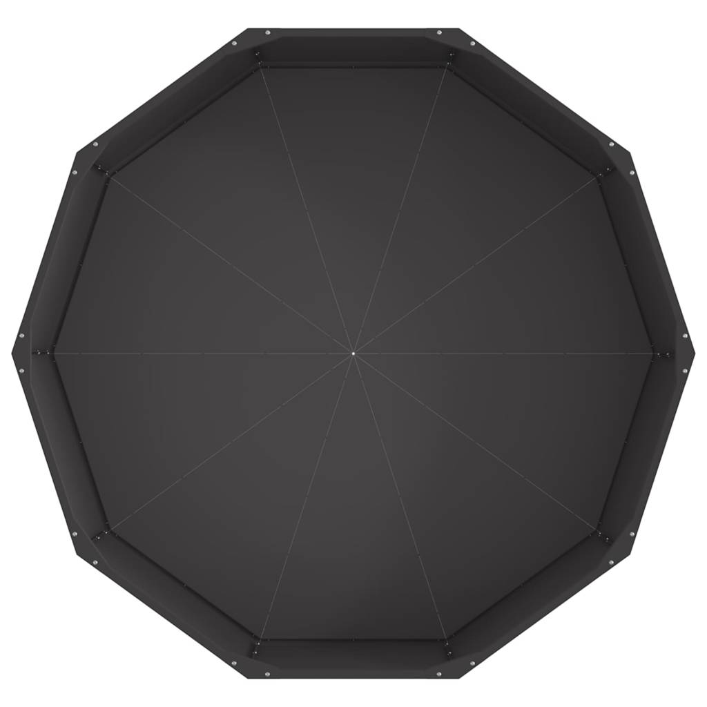 Planter Black 120 x 120 x 35 cm Steel