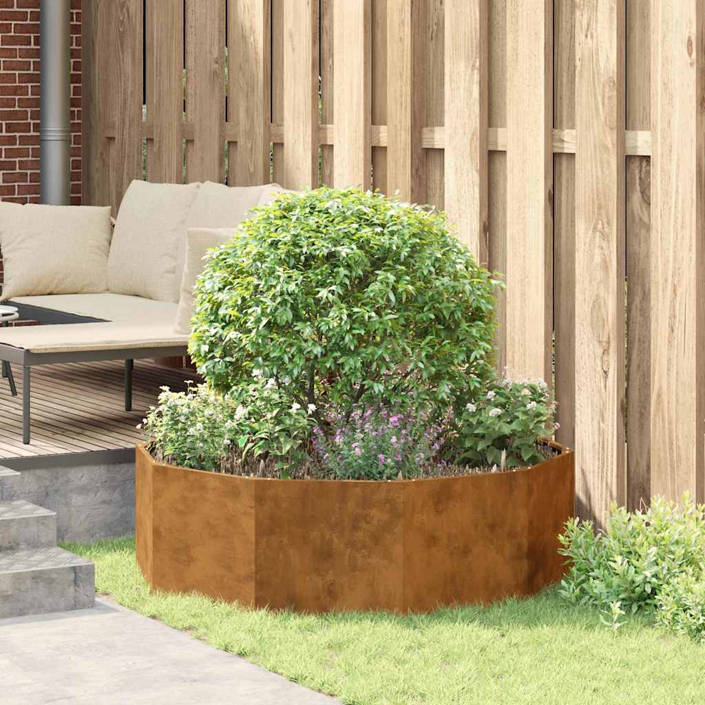 Planter Rusty 120 x 120 x 35 cm Weathering Steel