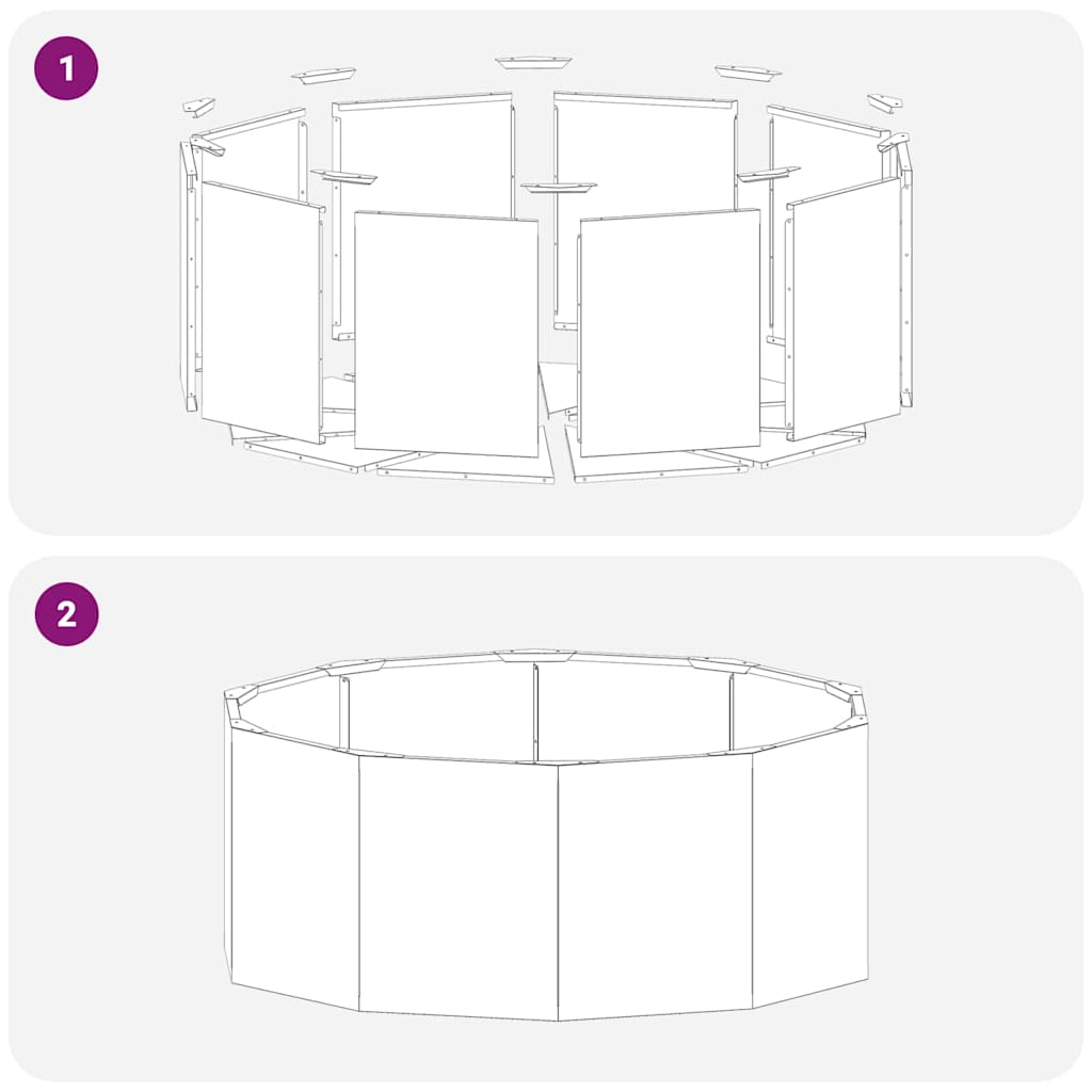 Planter Black 90 x 90 x 35 cm Steel