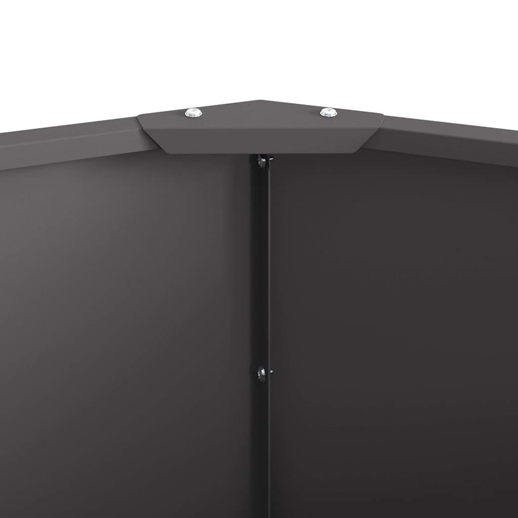 Planter Black 60 x 60 x 35 cm Steel