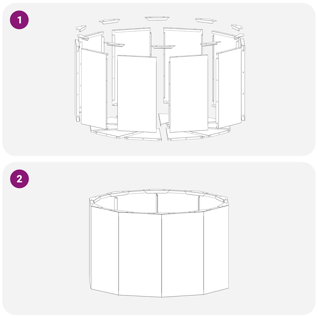 Planter Black 60 x 60 x 35 cm Steel
