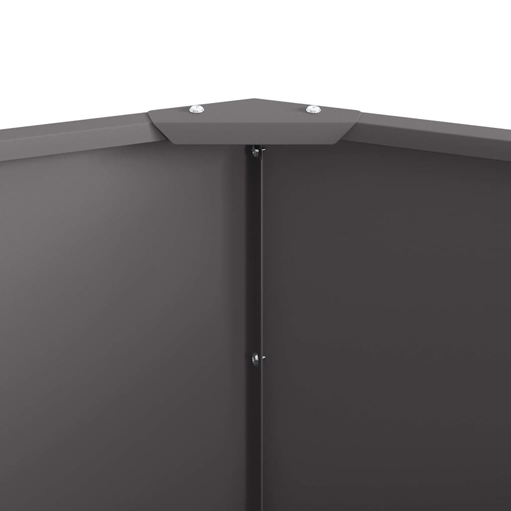 Planter Black 90 x 90 x 50 cm Steel