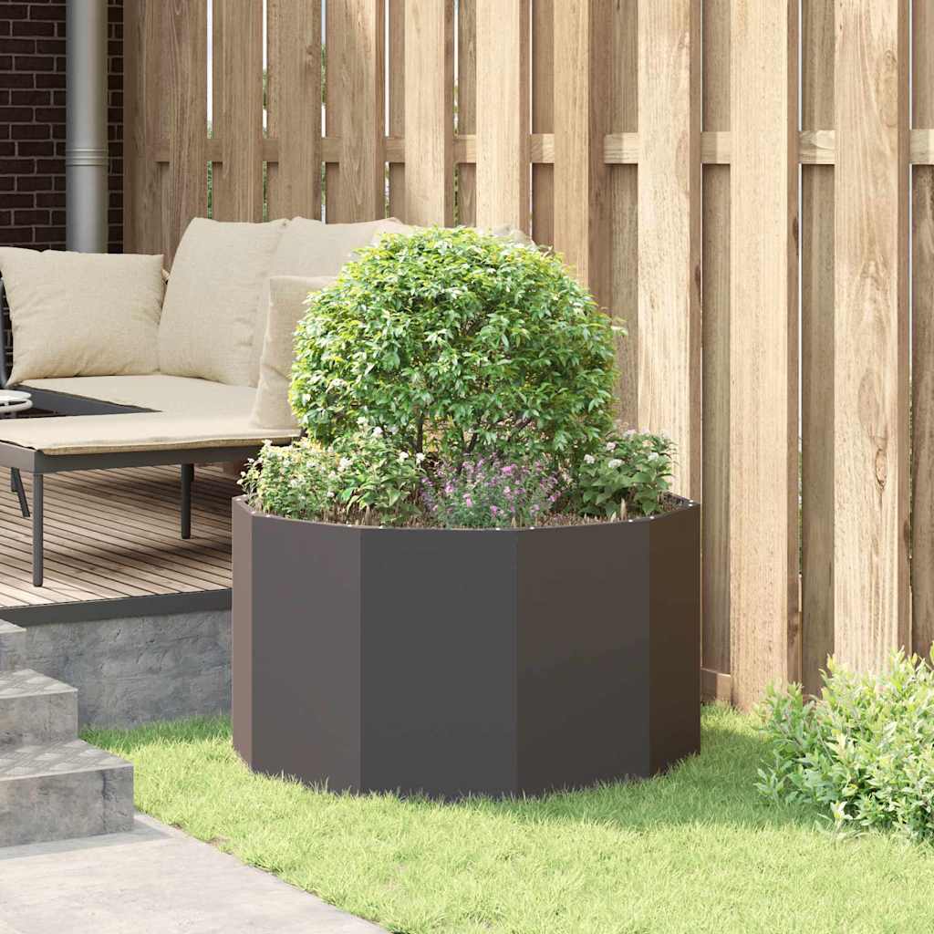 Planter Black 90 x 90 x 50 cm Steel