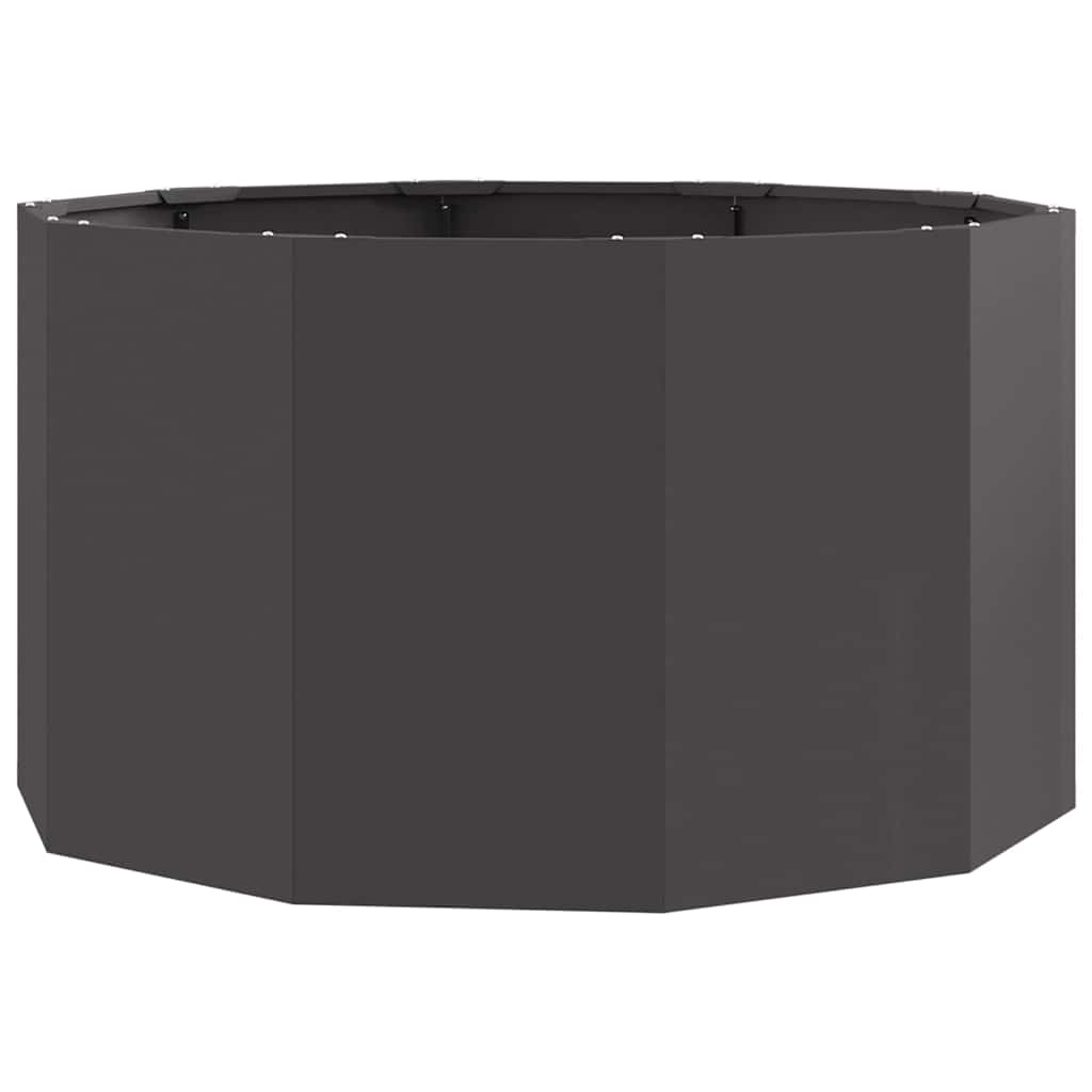 Planter Black 90 x 90 x 50 cm Steel