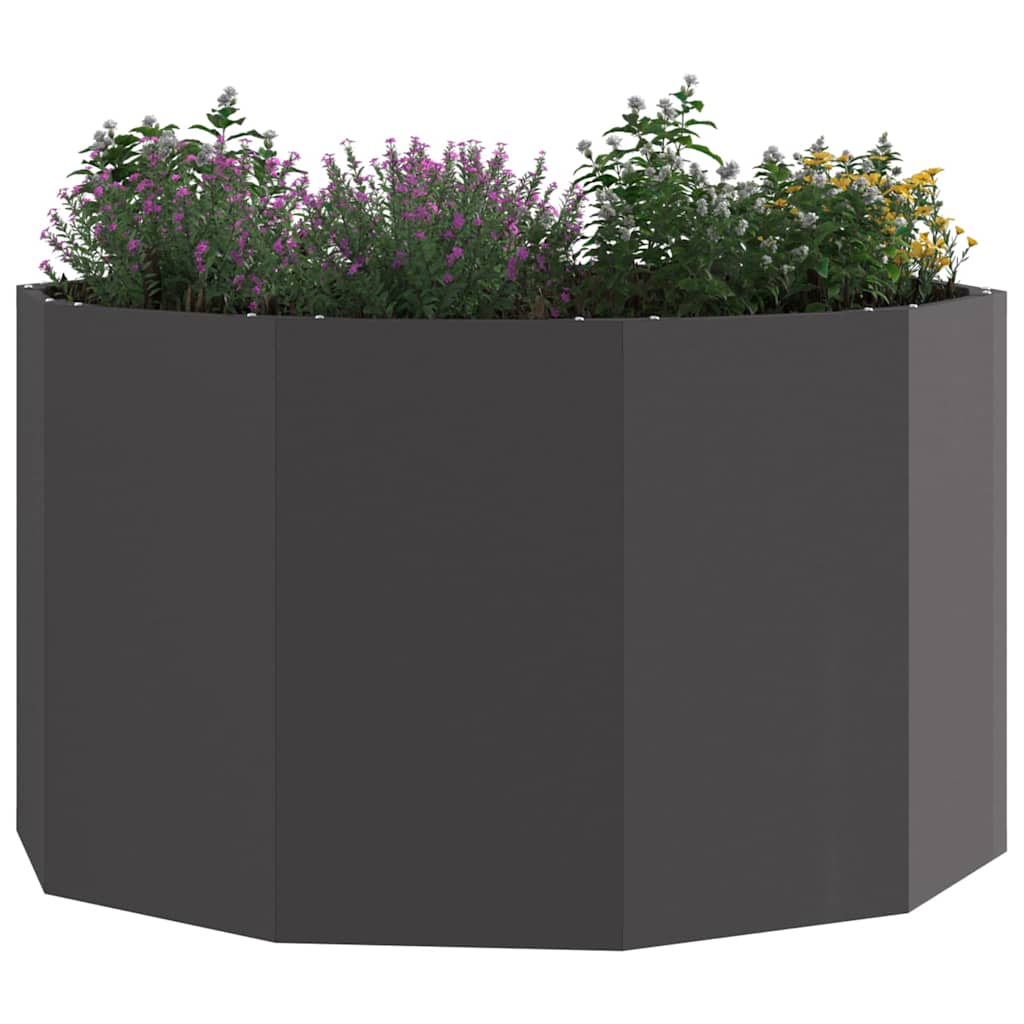 Planter Black 90 x 90 x 50 cm Steel