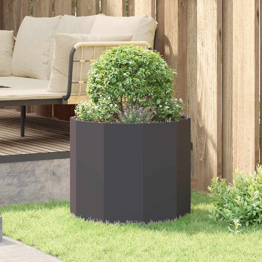 Planter Black 60 x 60 x 50 cm Steel