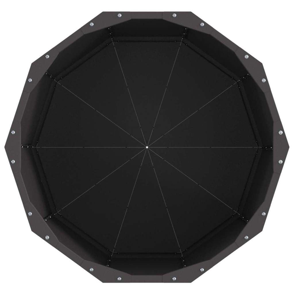 Planter Black 60 x 60 x 50 cm Steel