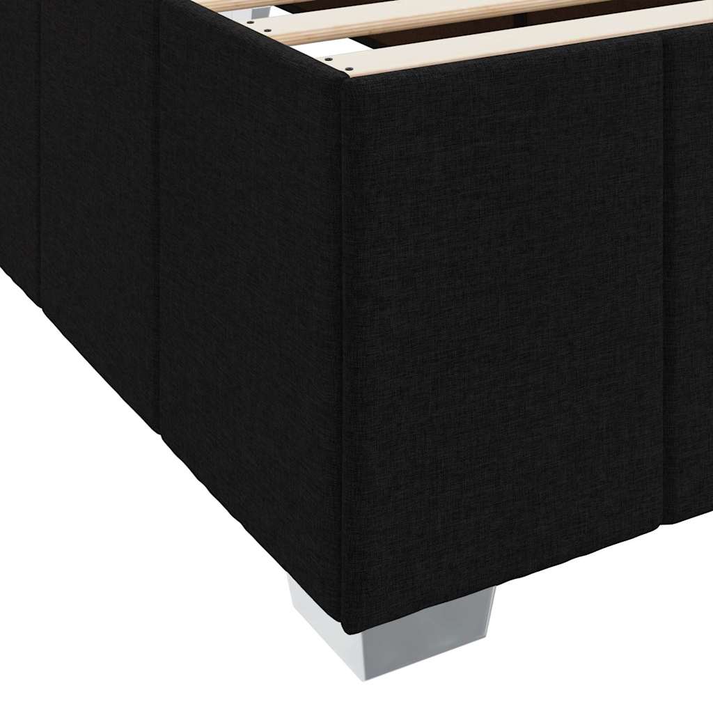 Bed Frame with Mattress Black 90 x 190 cm Fabric