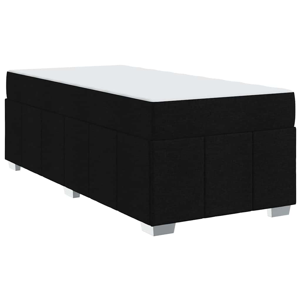Bed Frame with Mattress Black 90 x 190 cm Fabric