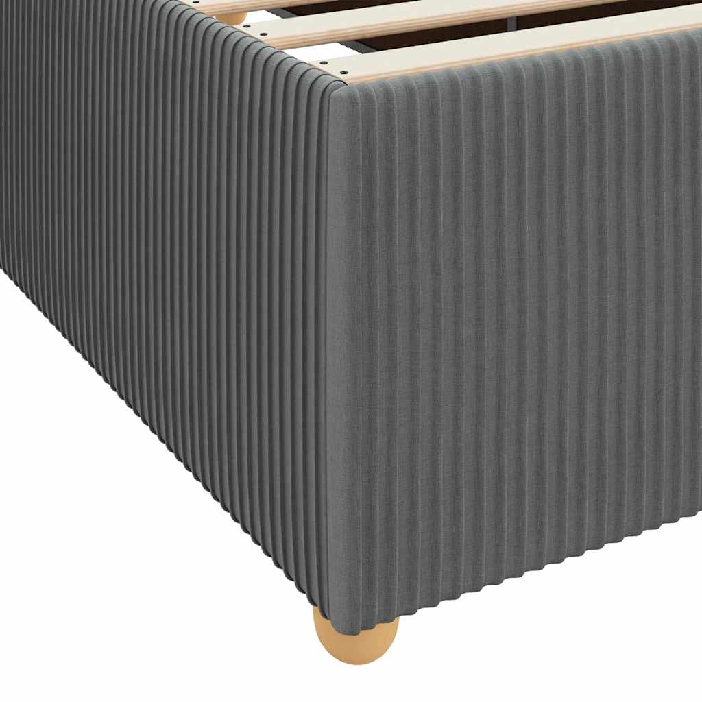 Bed Frame with Mattress Dark grey 90 x 190 cm Fabric