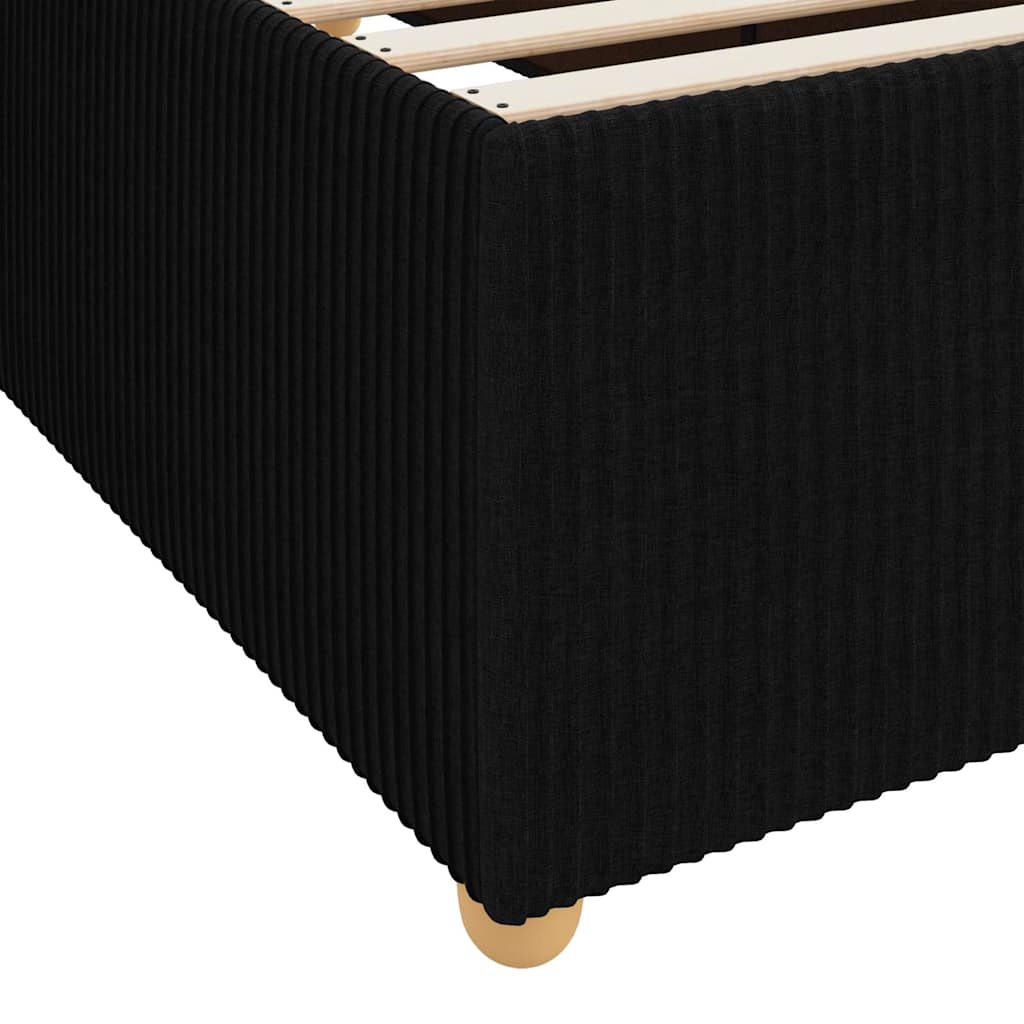 Bed Frame with Mattress with Mattress Black 90 x 190 cm Fabric