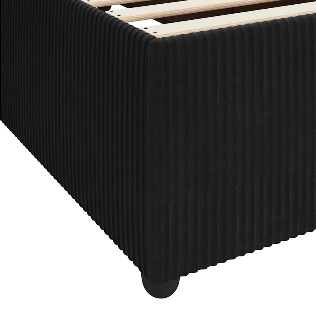 Bed Frame with Mattress with Mattress Black 90 x 190 cm Velvet