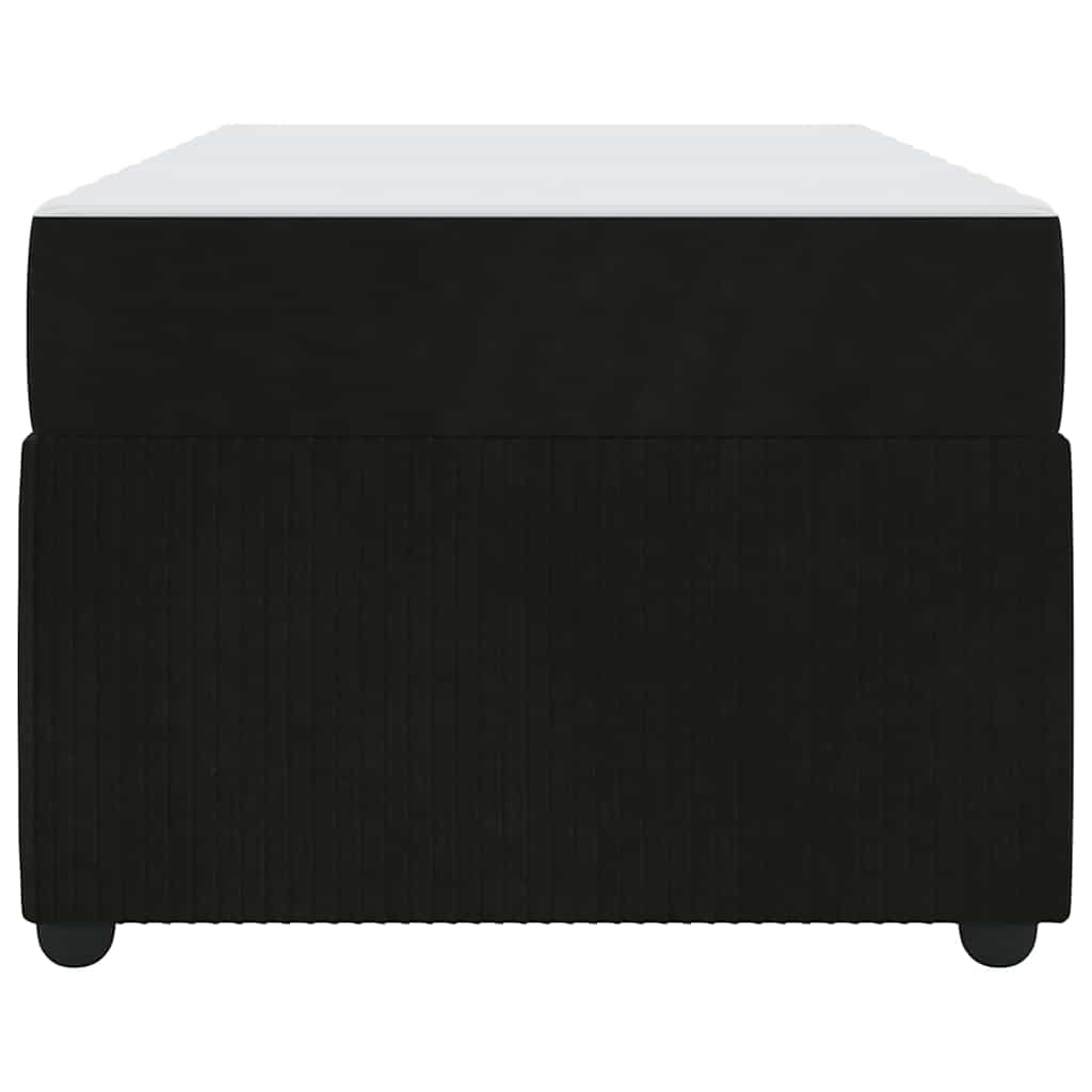 Bed Frame with Mattress with Mattress Black 90 x 190 cm Velvet