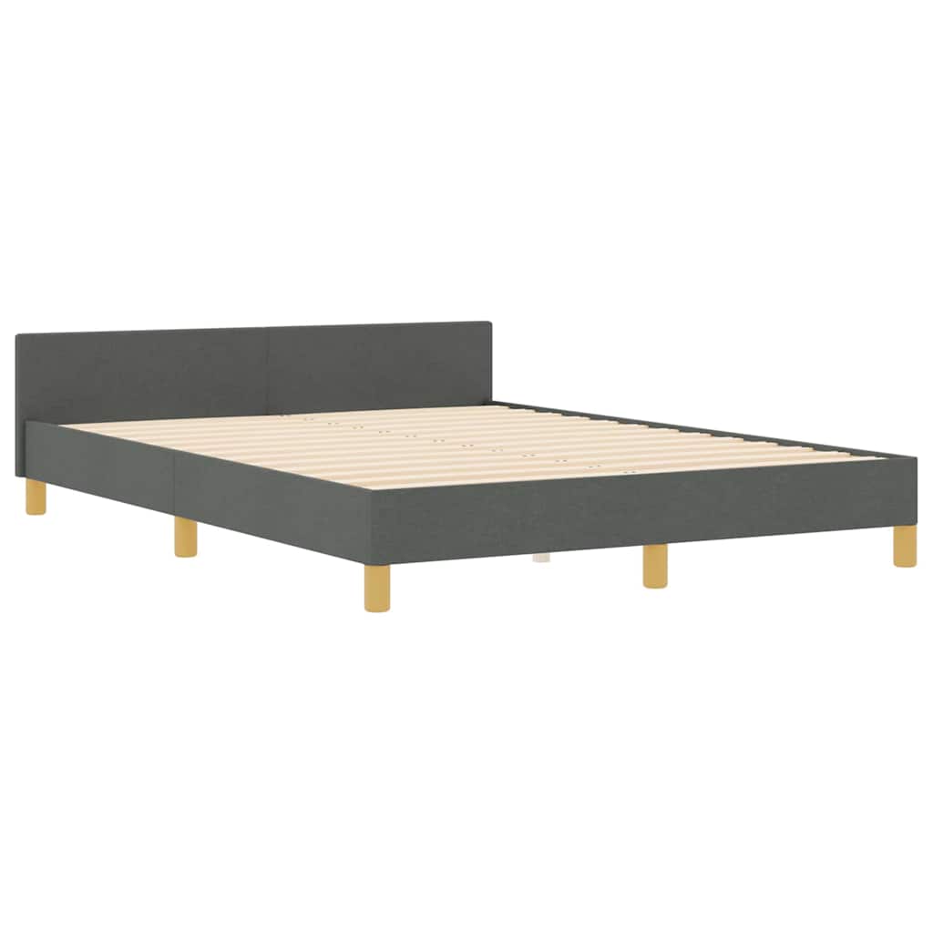 Bed Frame Grey 150 x 200 cm Fabric