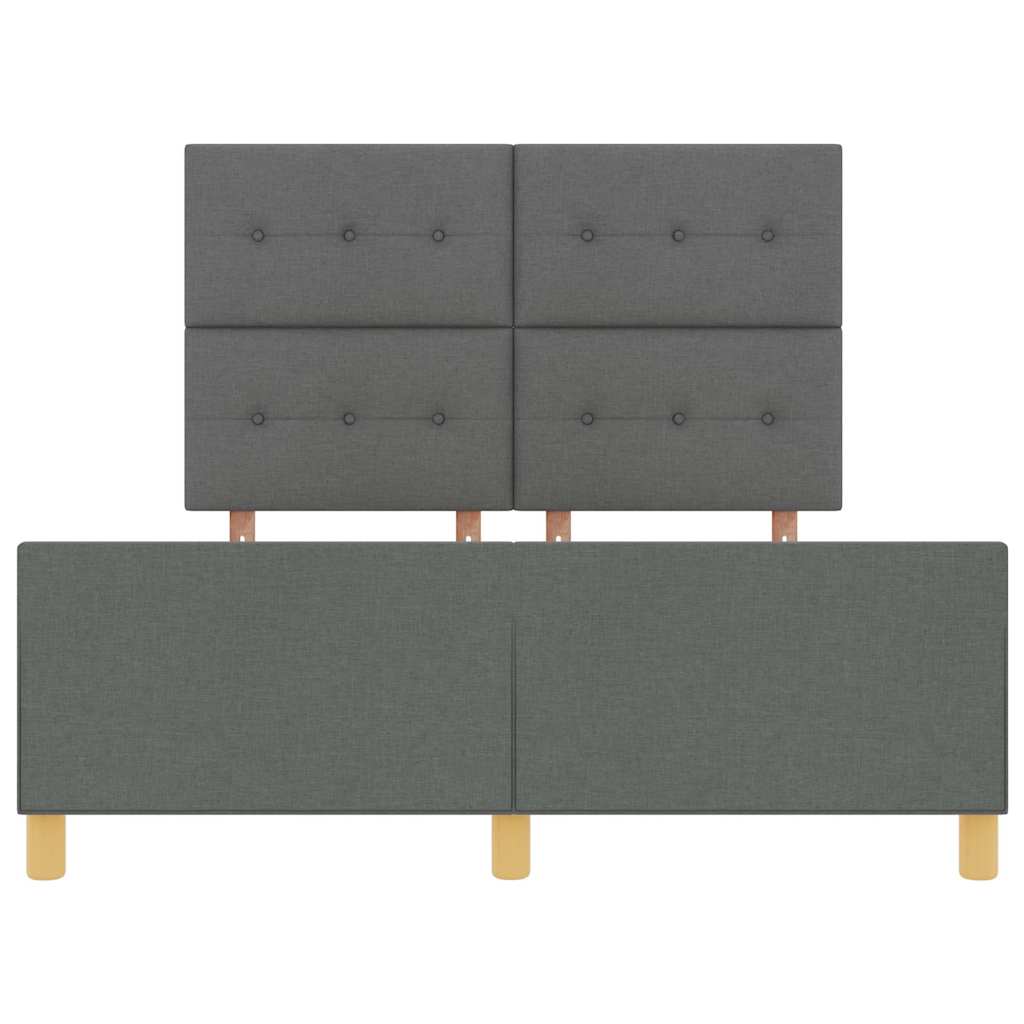 Bed Frame Grey 150 x 200 cm Fabric