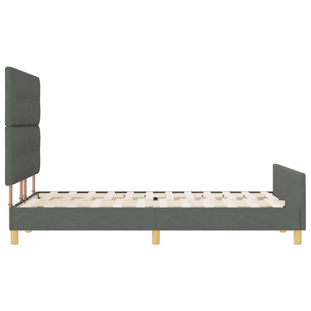 Bed Frame Grey 150 x 200 cm Fabric