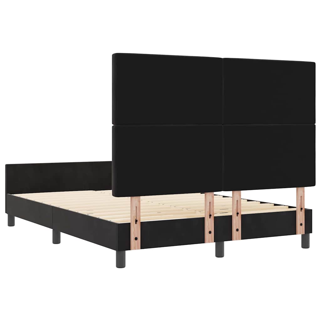 Bed Frame Black 150 x 200 cm Velvet