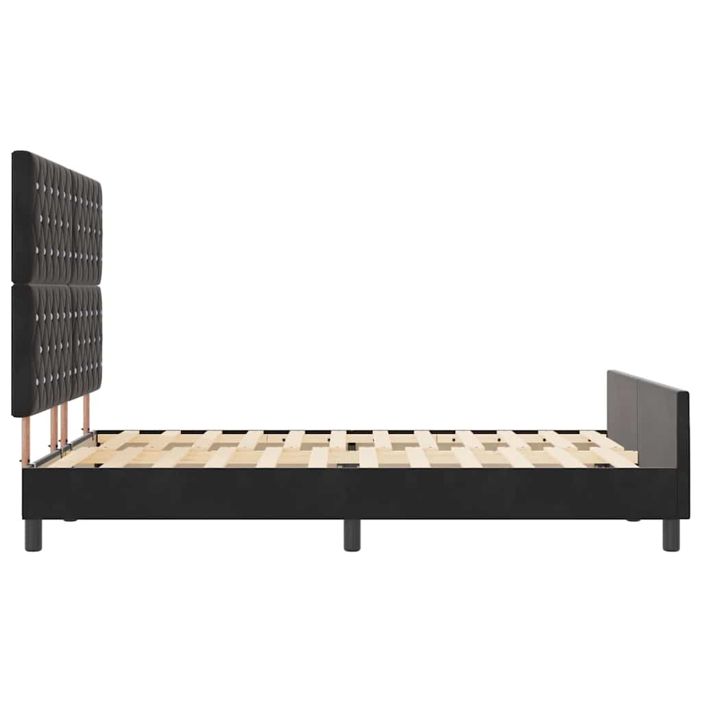 Bed Frame Black 150 x 200 cm Velvet