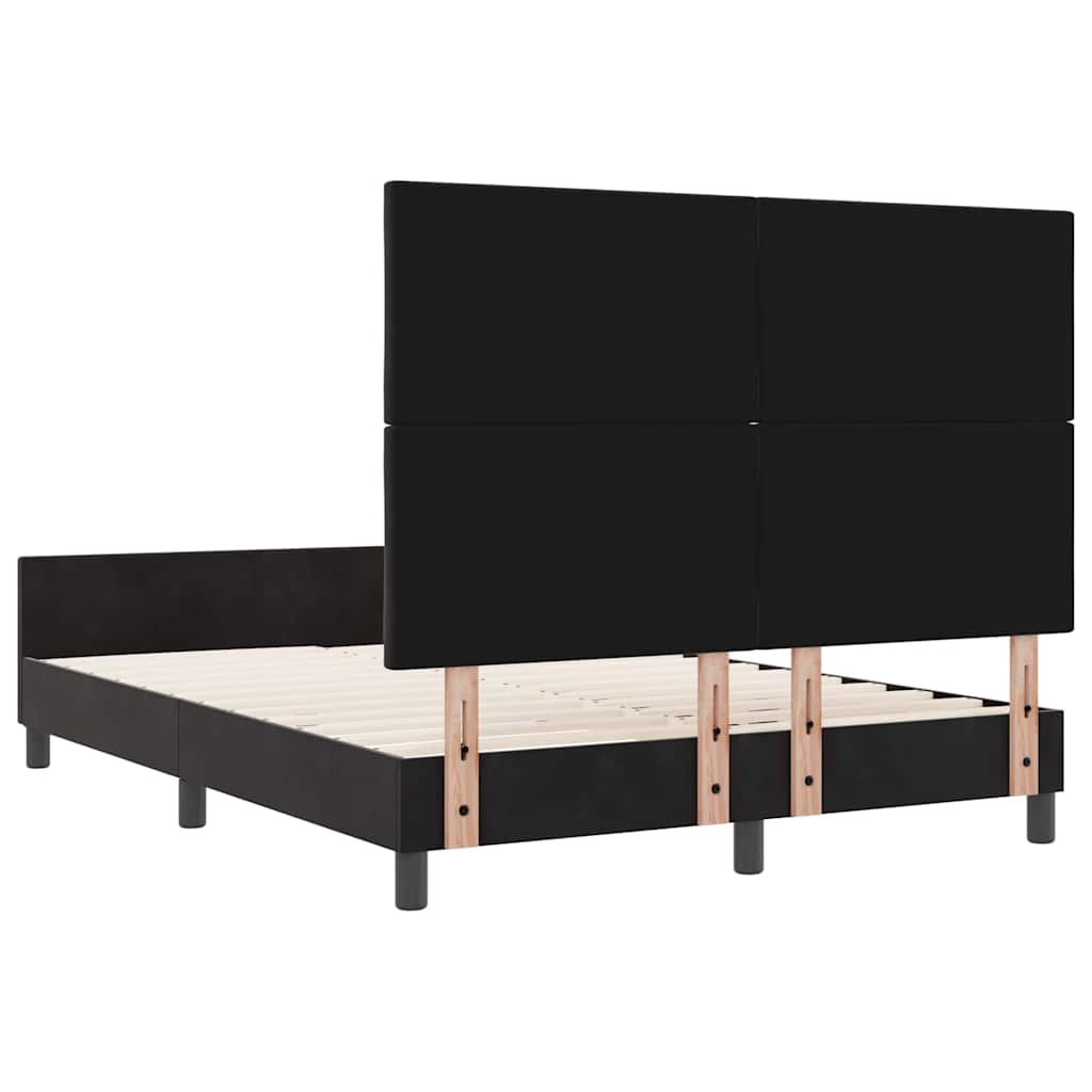 Bed Frame Black 135 x 190 cm Velvet