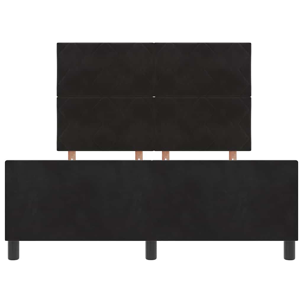 Bed Frame Black 135 x 190 cm Velvet