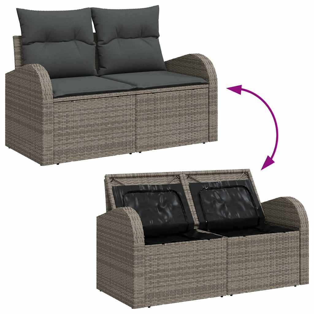 Garden Sofa Set 5 pcs Grey