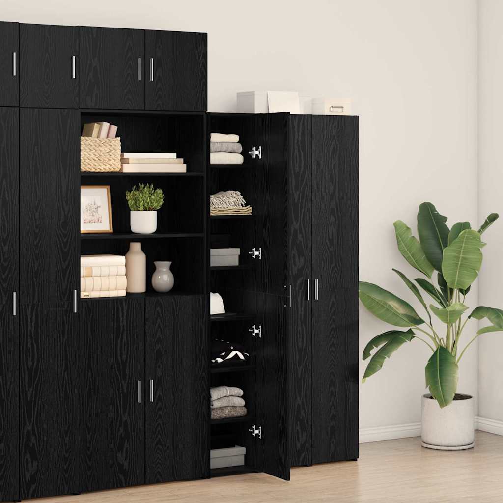 Highboard Black oak 30 x 42.5 x 185 cm Engineered wood