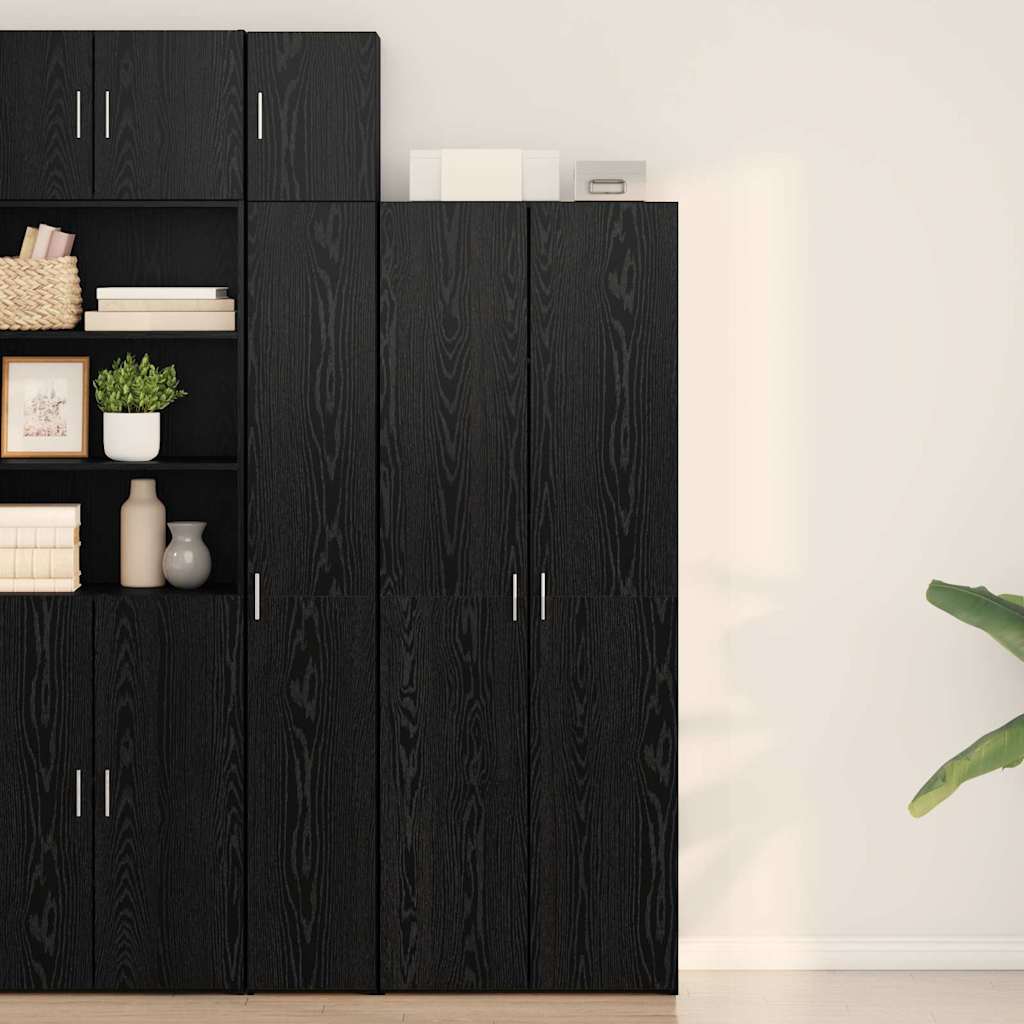 Highboard Black oak 70 x 42.5 x 185 cm Engineered wood