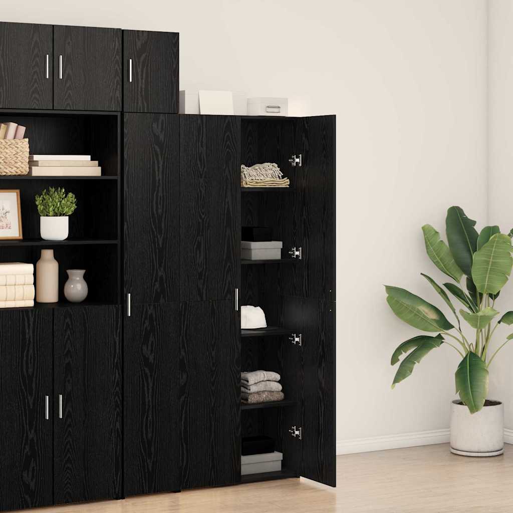 Highboard Black oak 70 x 42.5 x 185 cm Engineered wood