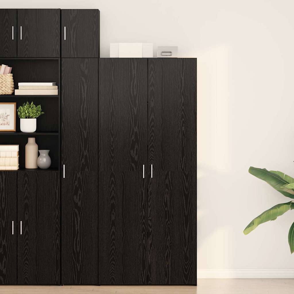 Highboard Black oak 40 x 42.5 x 185 cm Engineered wood