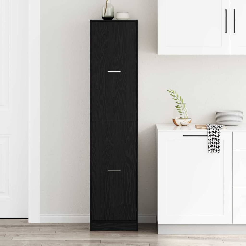 Apothecary Cabinet Black oak 40 x 41 x 174.5 cm Engineered wood