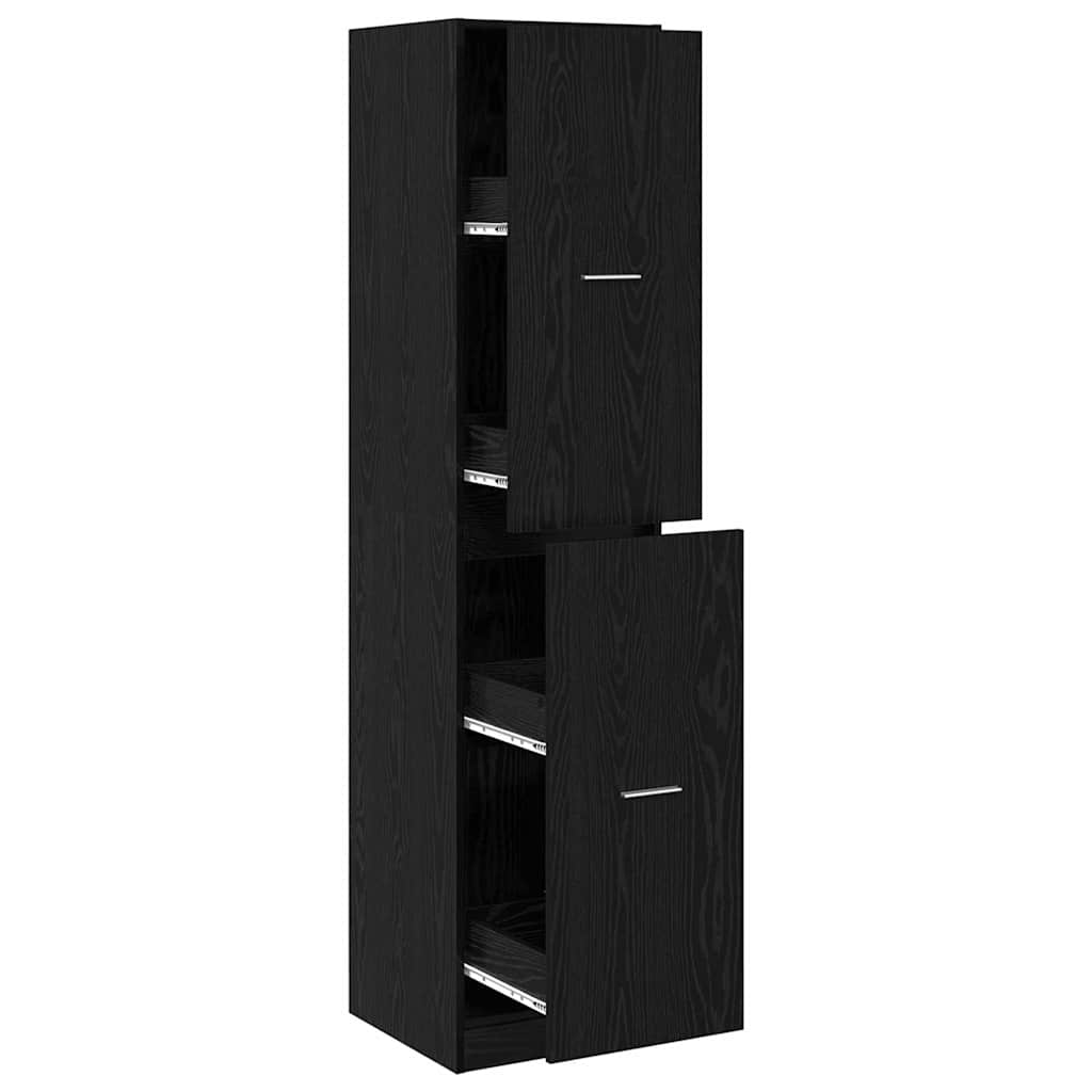 Apothecary Cabinet Black oak 40 x 41 x 174.5 cm Engineered wood