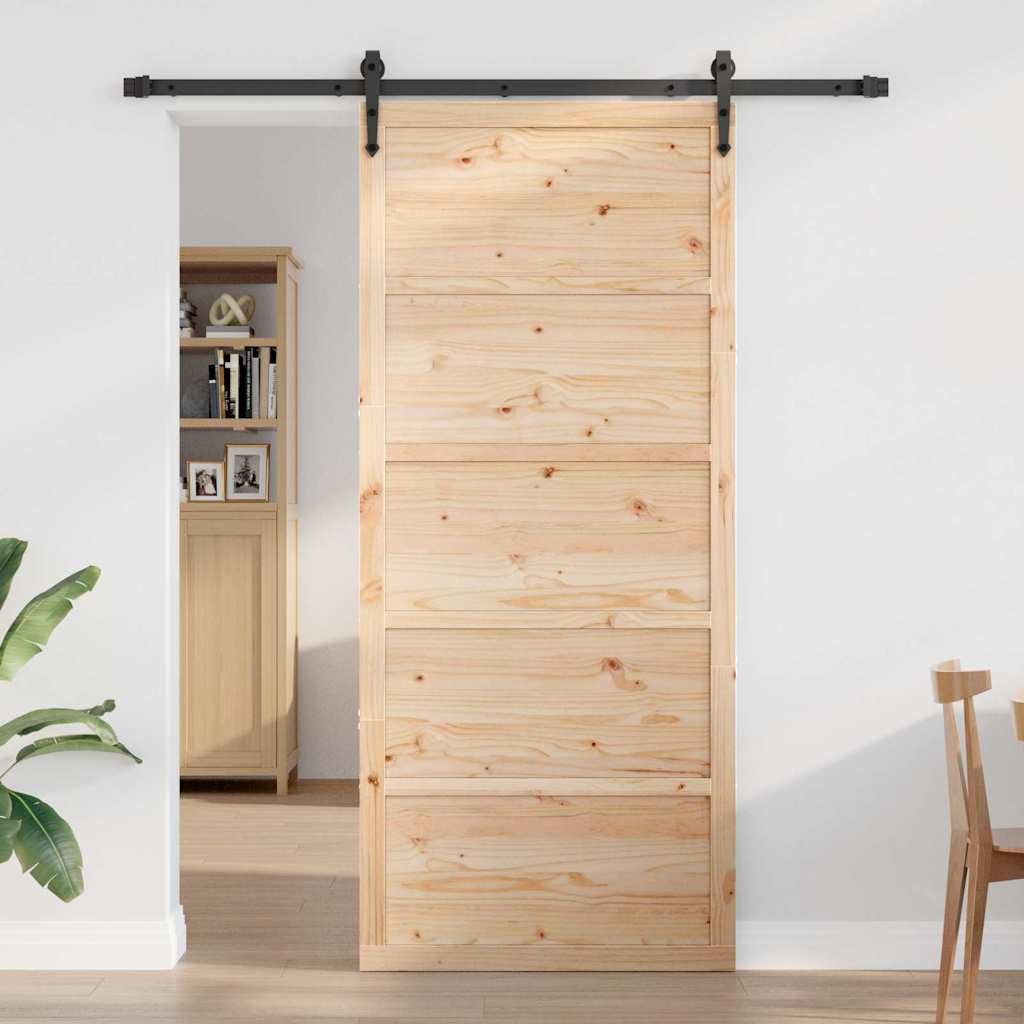 Barn Door Natural 100 x 208 cm Solid Pine wood