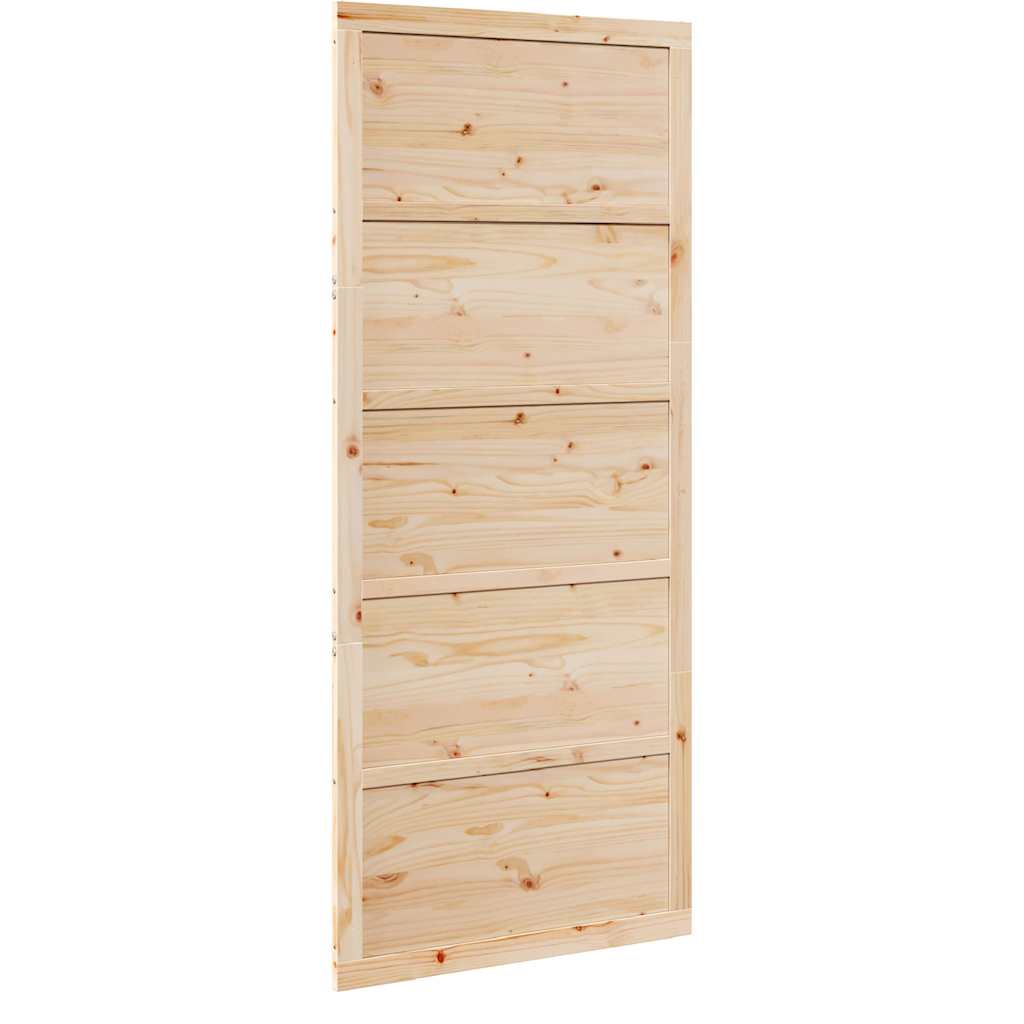 Barn Door Natural 100 x 208 cm Solid Pine wood