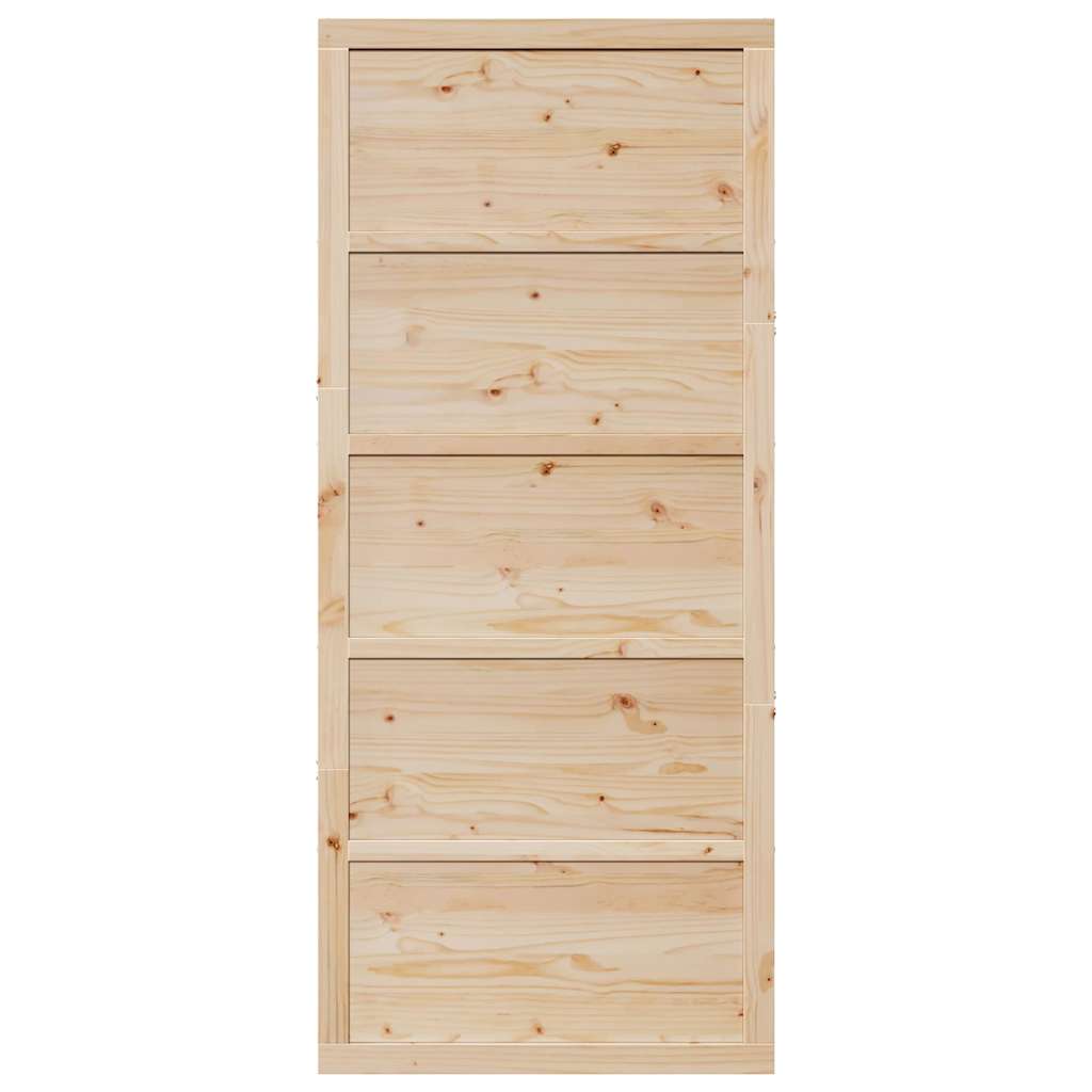 Barn Door Natural 90 x 208 cm Solid Pine wood