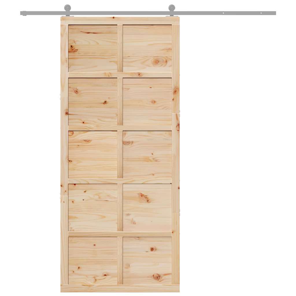Barn Door Brown 100 x 210 cm Solid pine wood