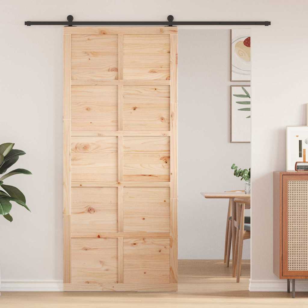 Barn Door Brown 90 x 210 cm Solid pine wood