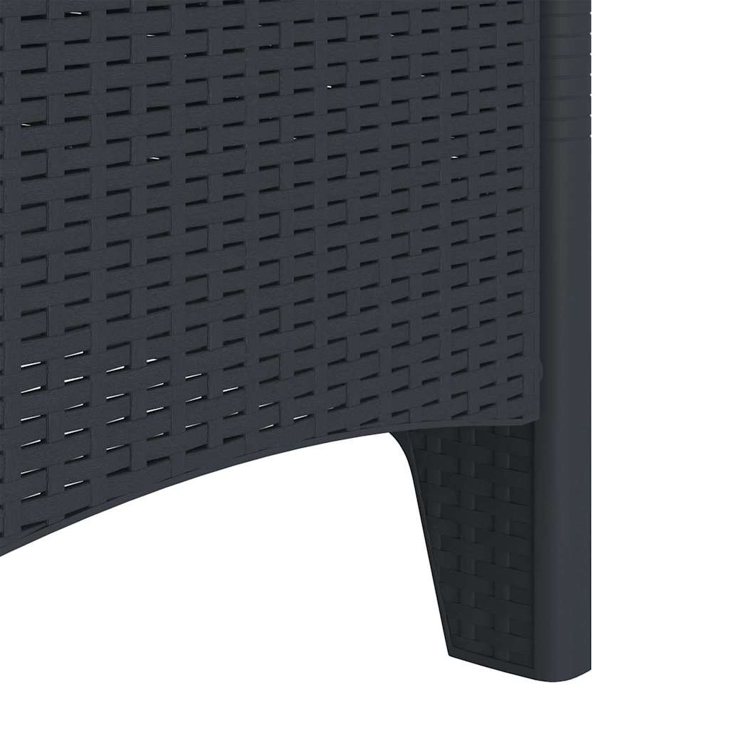 Garden Chair 2 pcs Anthracite 53 x 49 x 85 cm PP