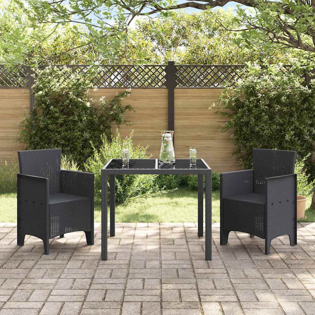 Garden Chair 2 pcs Anthracite 53 x 49 x 85 cm PP