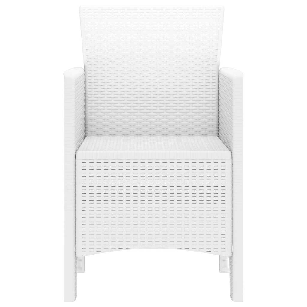 Garden Chair 2 pcs White 53 x 49 x 85 cm PP