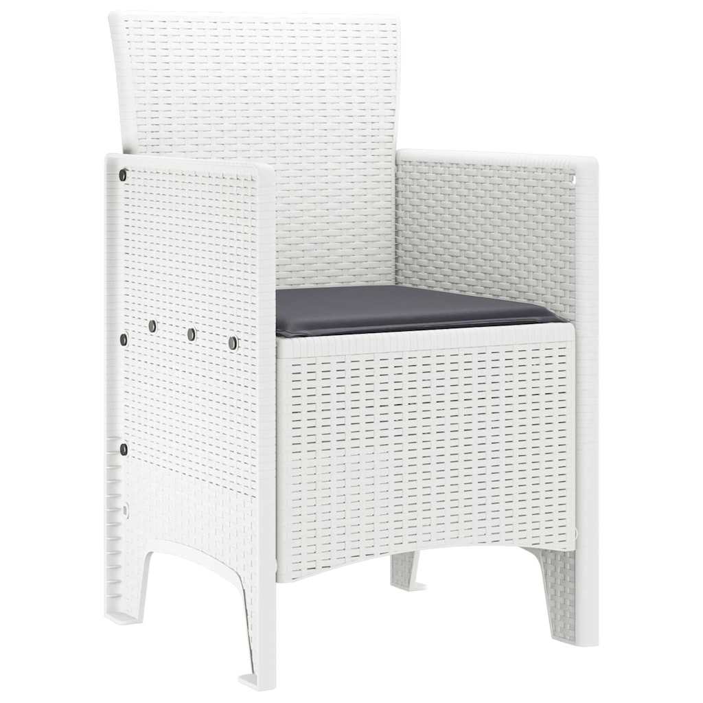 Garden Chair 2 pcs White 53 x 49 x 85 cm PP