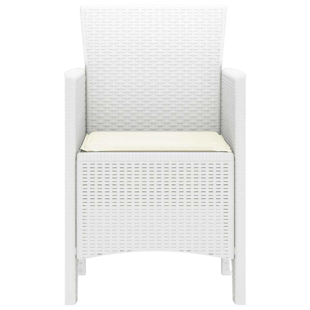 Garden Chair 2 pcs White 53 x 49 x 85 cm PP