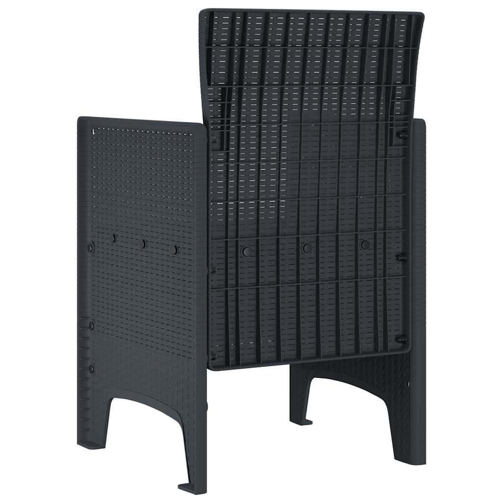 Garden Chair 4 pcs Anthracite 53 x 49 x 85 cm PP