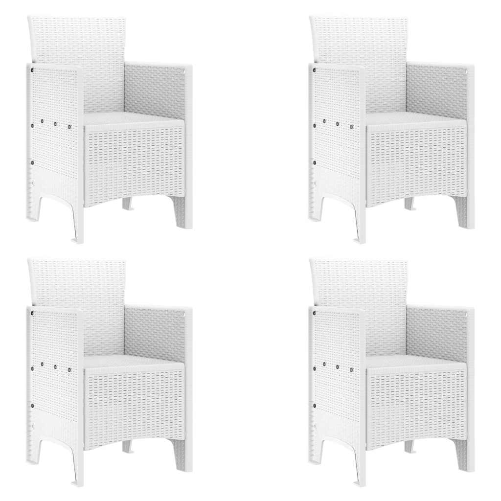 Garden Chair 4 pcs White 53 x 49 x 85 cm PP