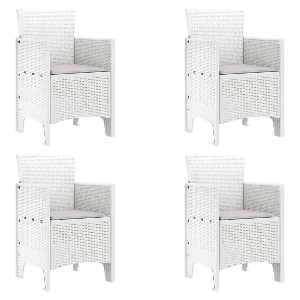 Garden Chair 4 pcs White 53 x 49 x 85 cm PP