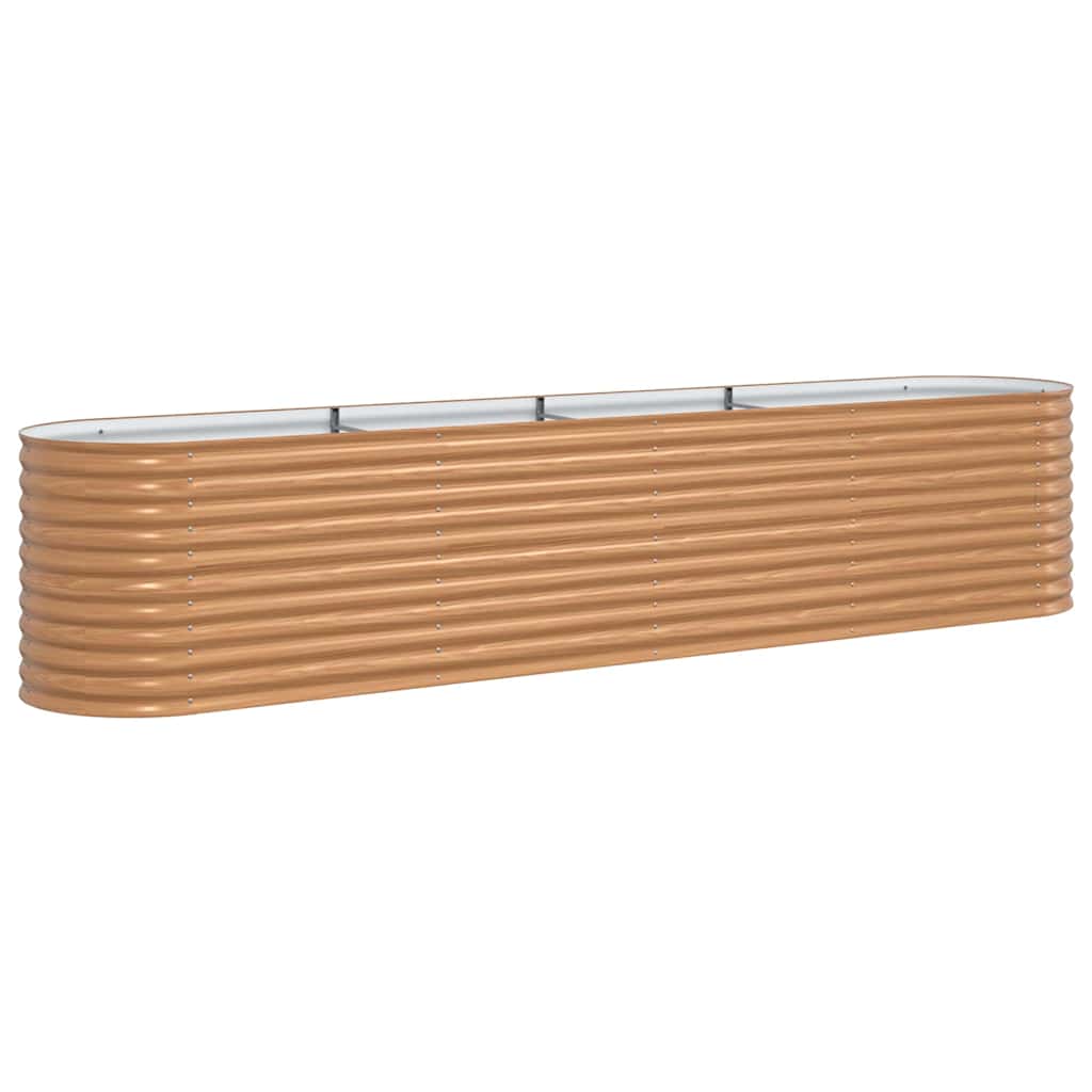 Garden Raised Bed Brown 400 x 80 x 81 cm Steel