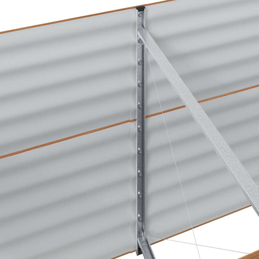 Garden Raised Bed Brown 240 x 80 x 81 cm Steel