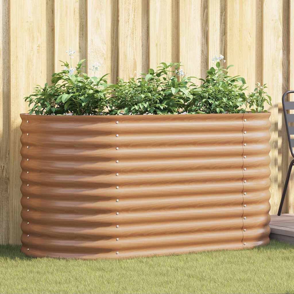 Garden Raised Bed Brown 160 x 80 x 81 cm Steel